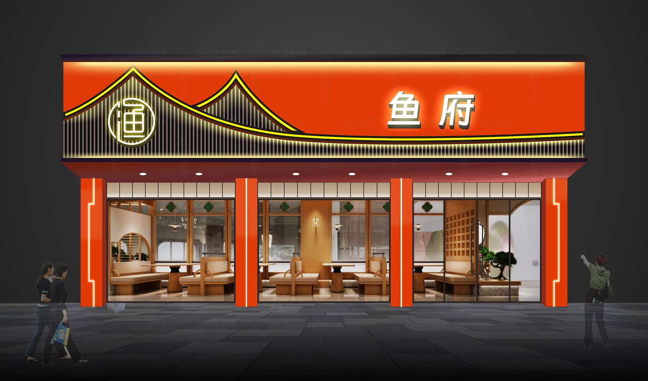 新中式餐饮门头 | 新中式茶楼 | 茶馆茶叶店门头设计 | 现代中式门头 - 门头设计模版、店铺设计、招牌设计素材、餐饮门头设计、新中式门头 ...