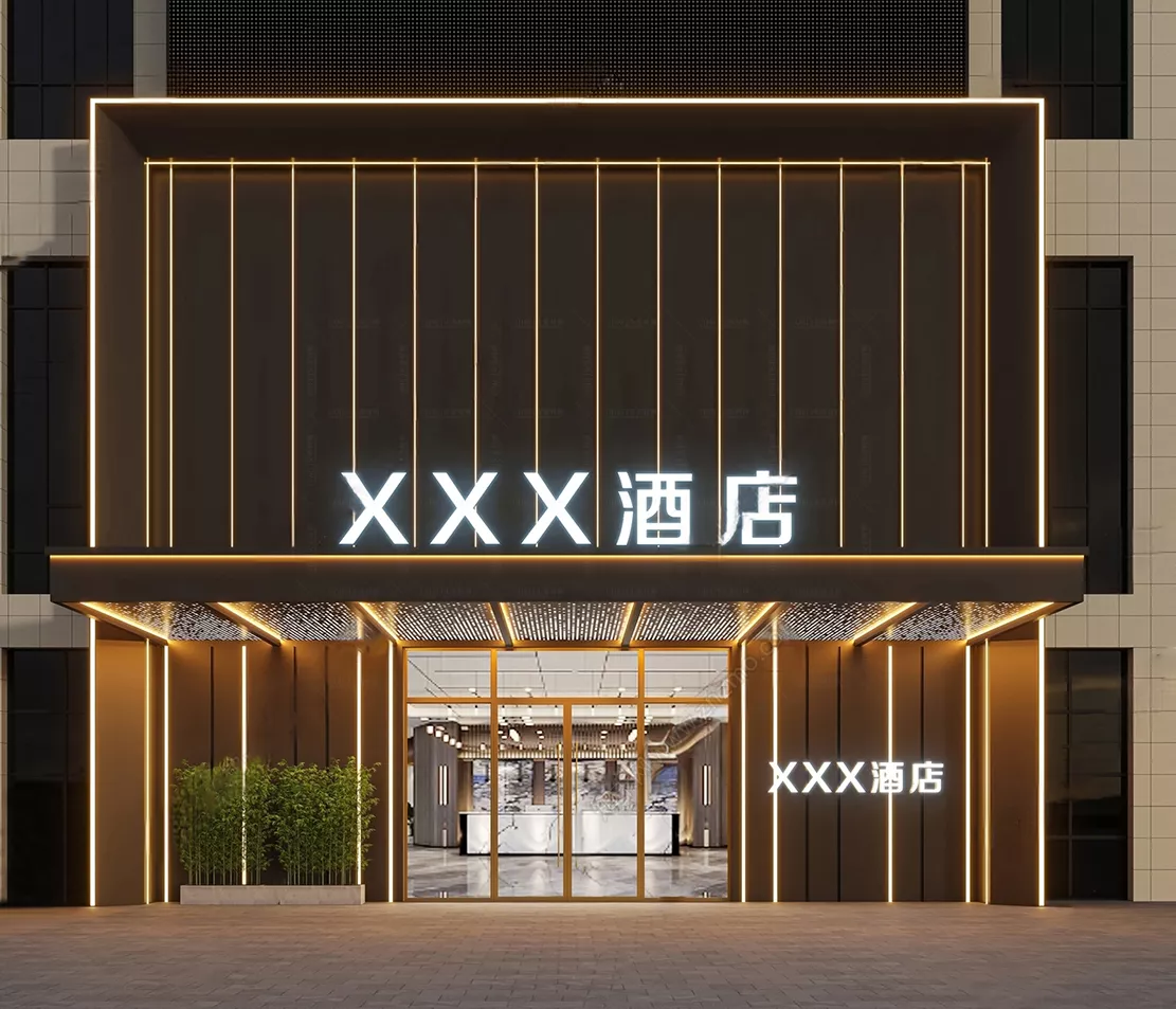 宾馆门头 酒店入口 宾馆入口 酒店门头招牌设计 珠宝店门头 首饰店